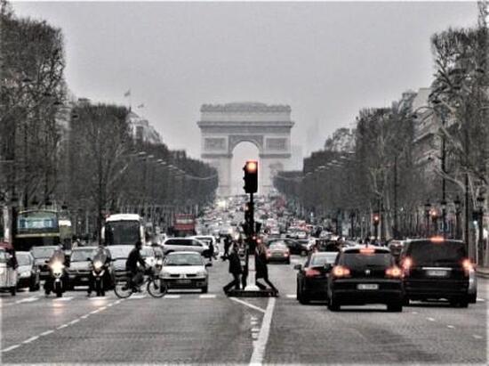 Avenue des Champs Elysees in Paris France